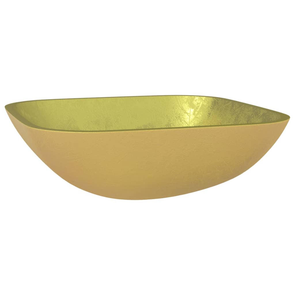 WASCHBECKEN Leach 42/42/14 cm - Goldfarben, Glas (42/14/42cm) - Nettlife