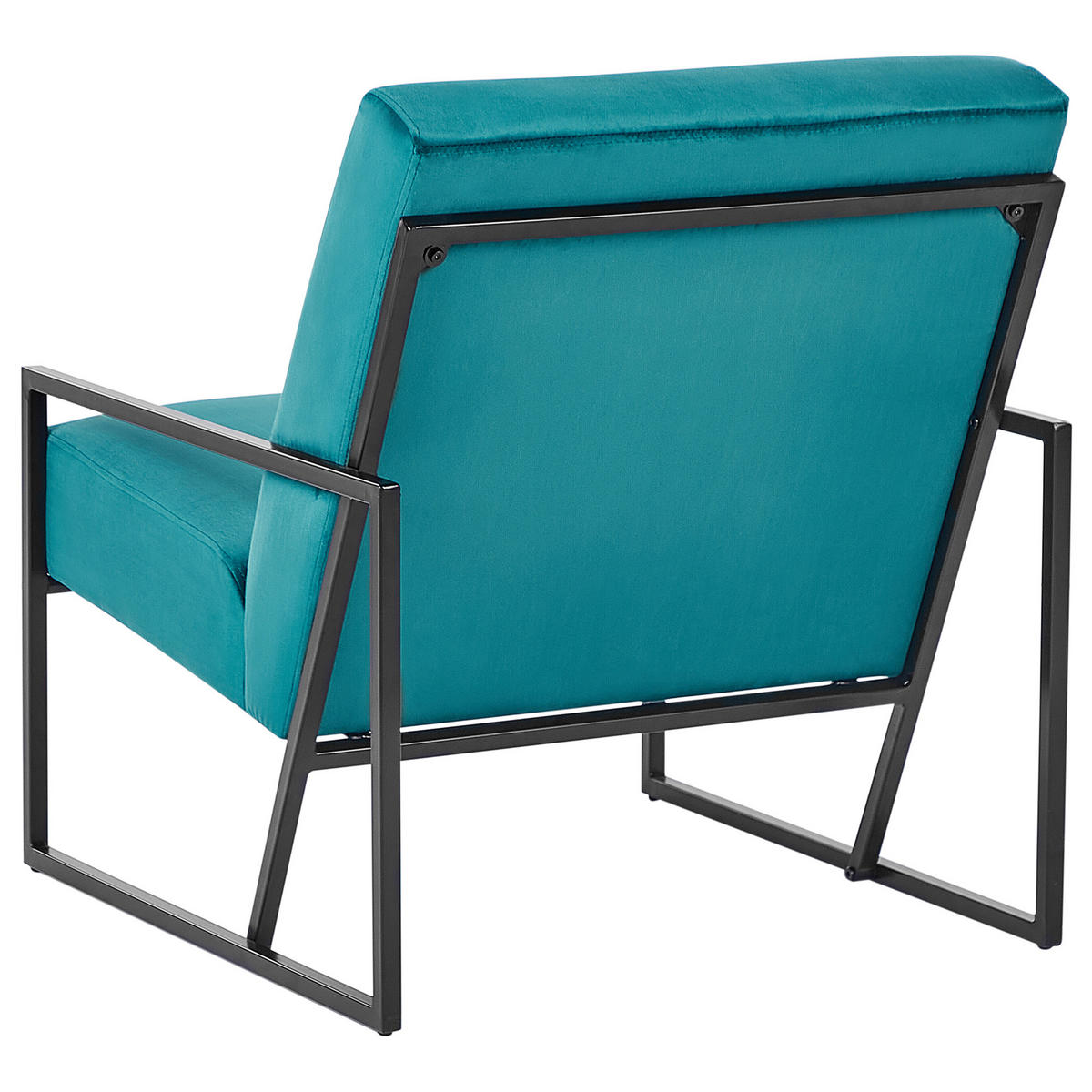 FÅTÖLJ blågrön Delary - Svart/Blå, Textil (69/83/83cm) - Beliani