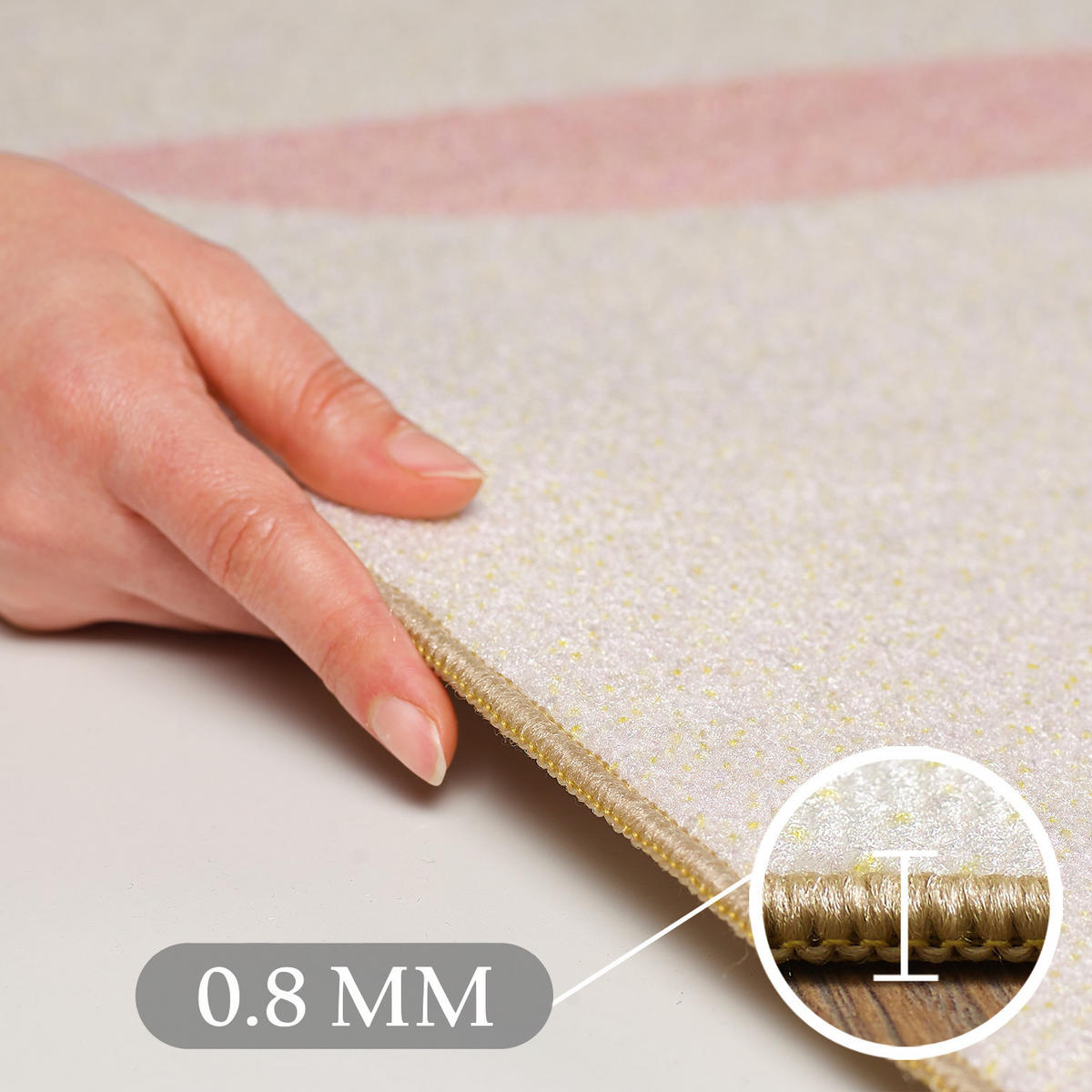 TEPPICH Kinder Flachgewebe Sonnenblume-Motiv Polyamid rutschfest Kinderzimmer Creme Rechteckig 140x200 - Creme, Textil (140/200cm) - KADIMA DESIGN