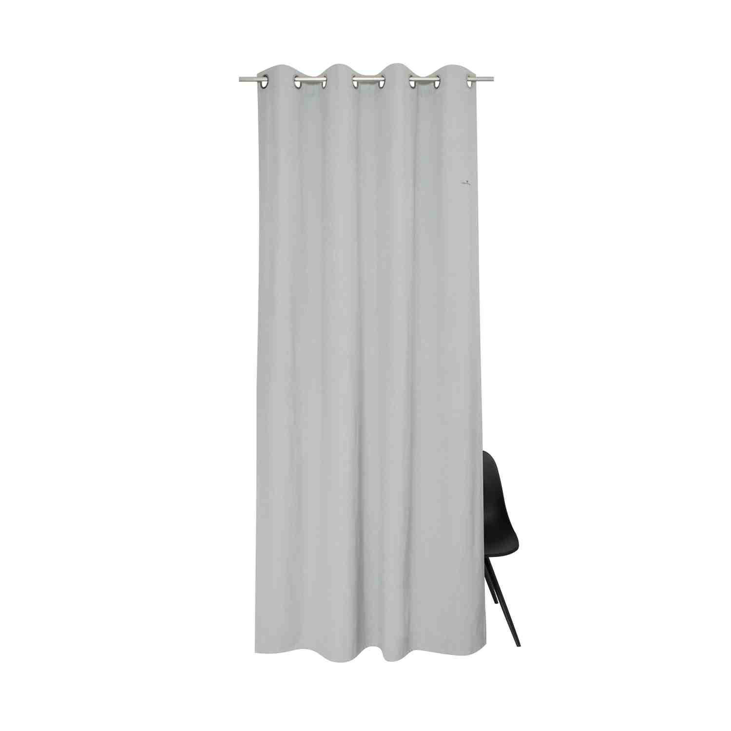 BLICKDICHTER ÖSENVORHANG Dove Signature - Hellgrau, Textil (140/0.5/245cm) - Tom Tailor