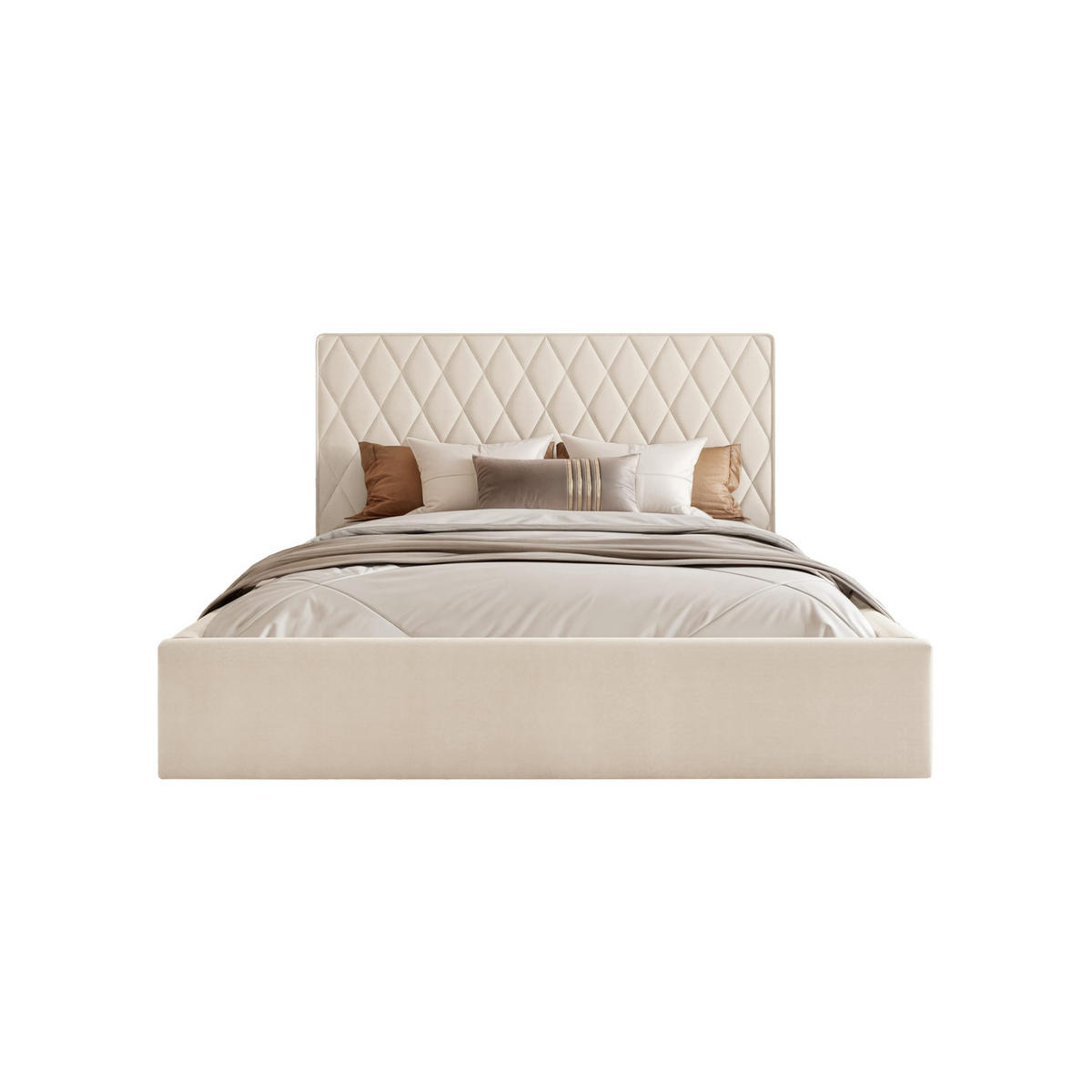 POLSTERBETT Cupo 180x200 cm, Creme - Creme, Textil (180/200cm) - Fedve