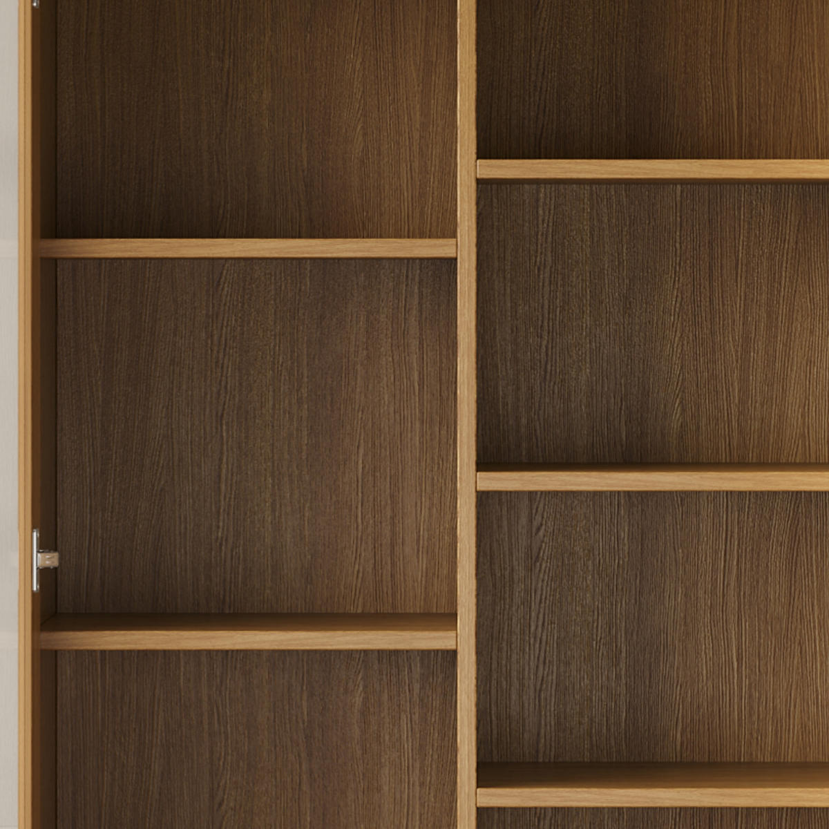 VITRINE in Naturfarben Aktenschrank mit Schubladen für Wohnzimmer, Schlafzimmer oder Büro, B80/T40/H160cm - Transparent/Naturfarben, Glas/Holzwerkstoff (80/160/40cm) - STILVORA