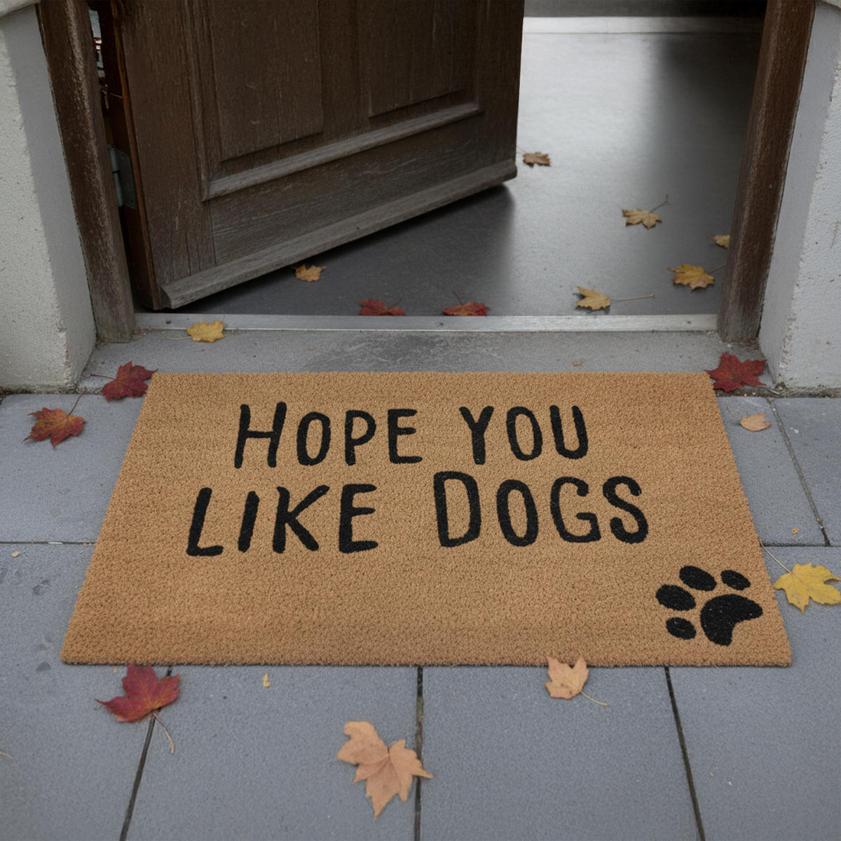 FUSSMATTE - Hellbraun, Kunststoff/Textil (80/50cm) - Relaxdays