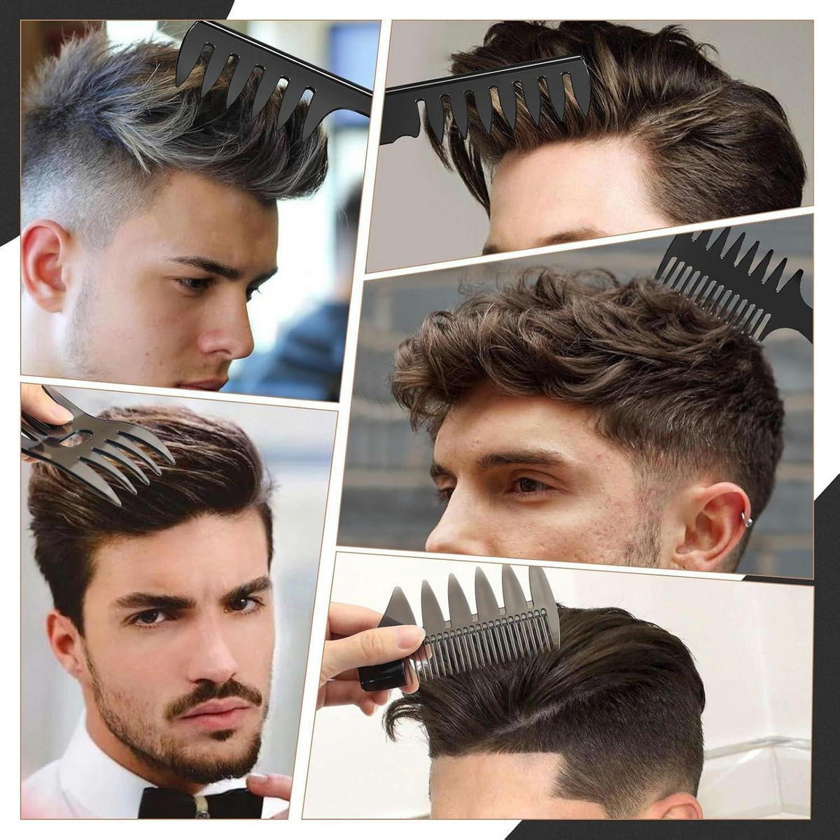 HERREN Haarpflege & Styling Set 7-teilig - Schwarz, Kunststoff (10.8/5.4/24.7cm)
