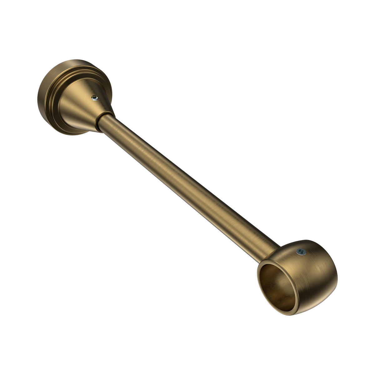 GARDINENSTANGE Primus Lorenzo 600 cm (geteilt in 3 x 200 cm), 1-läufig (ohne Ringe), 16 mm Ø Messing Antik - Messingfarben/Bronzefarben, Metall (600cm) - INTERDECO