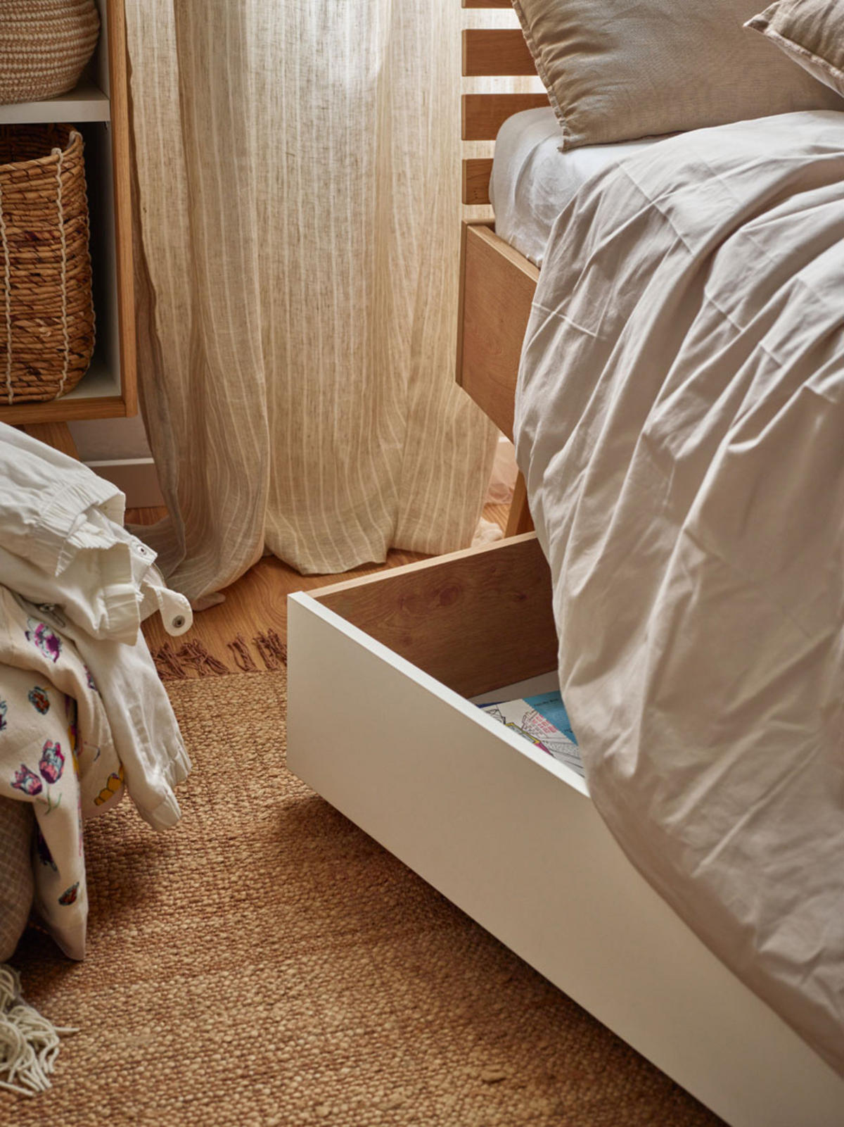 DOPPELBETT NATURE - Eichefarben, Holzwerkstoff (205/145/45cm) - Vox Möbel