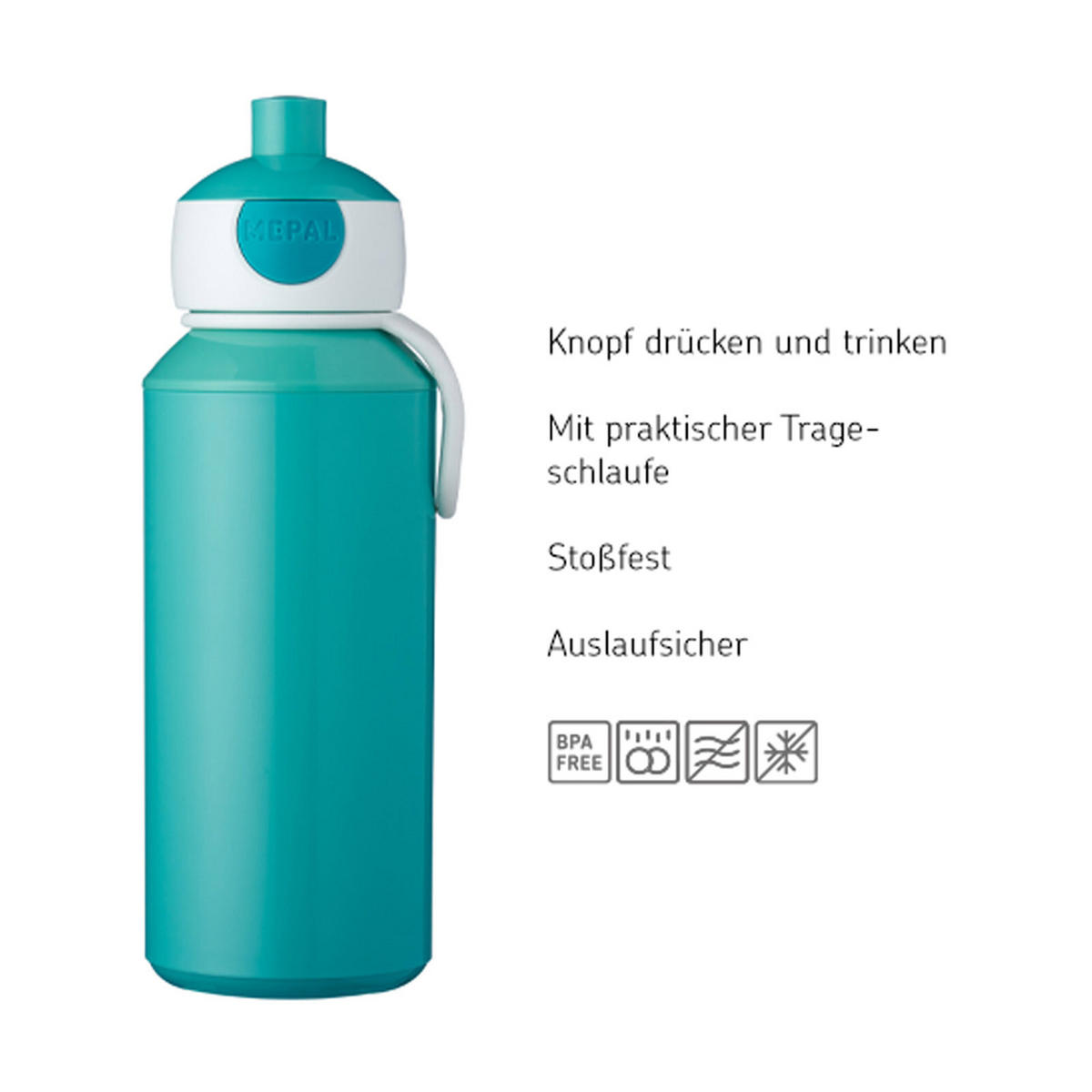 POP-UP TRINKFLASCHE STAR WARS Campus bunt 400 ml - Multicolor, Kunststoff (0.4L) - Mepal