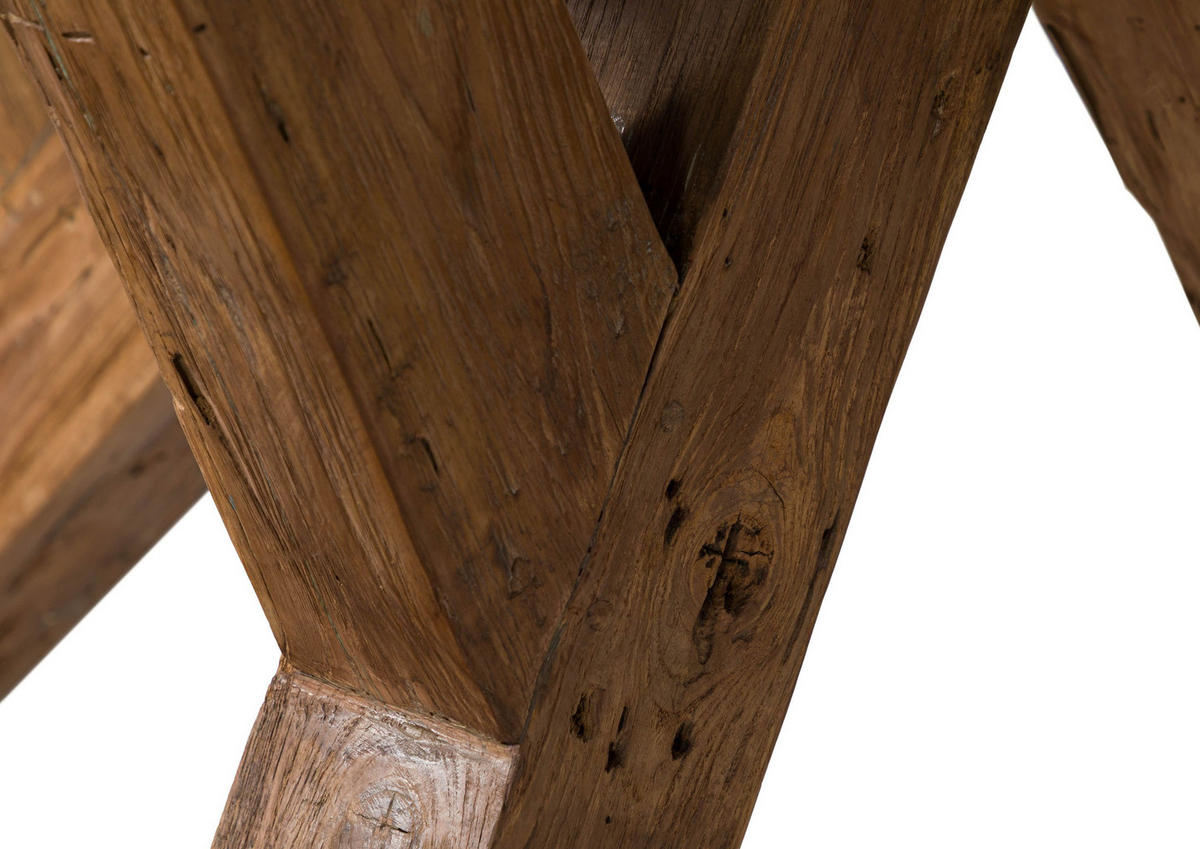 BASSANO Esstisch #170 220x100x78 Teak natur - Naturfarben, Holz (220/100/78cm) - Massivmoebel24