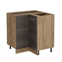 ROHOVÁ SKŘÍŇKA R-Line Ušlechtilá šedá - šedá/medově dubová, kompozitní dřevo (75.6/81.6/46cm) - Vicco