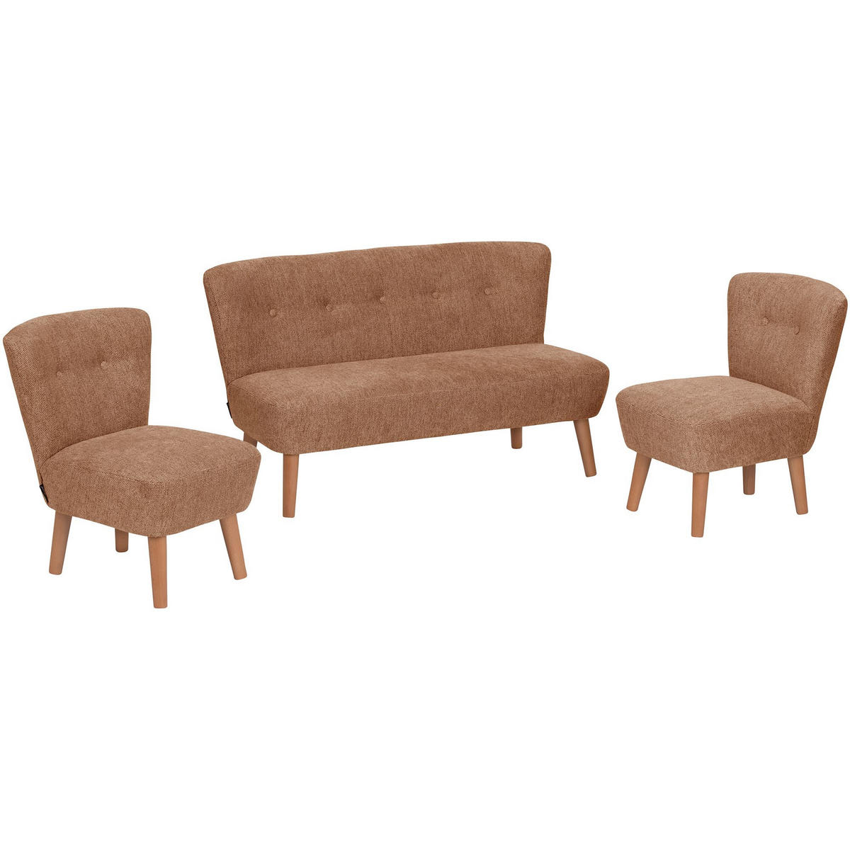 KINDERSESSEL Katya Flachgewebe hellbraun - Hellbraun, Kunststoff (41/54/50cm) - 58aufmkessel