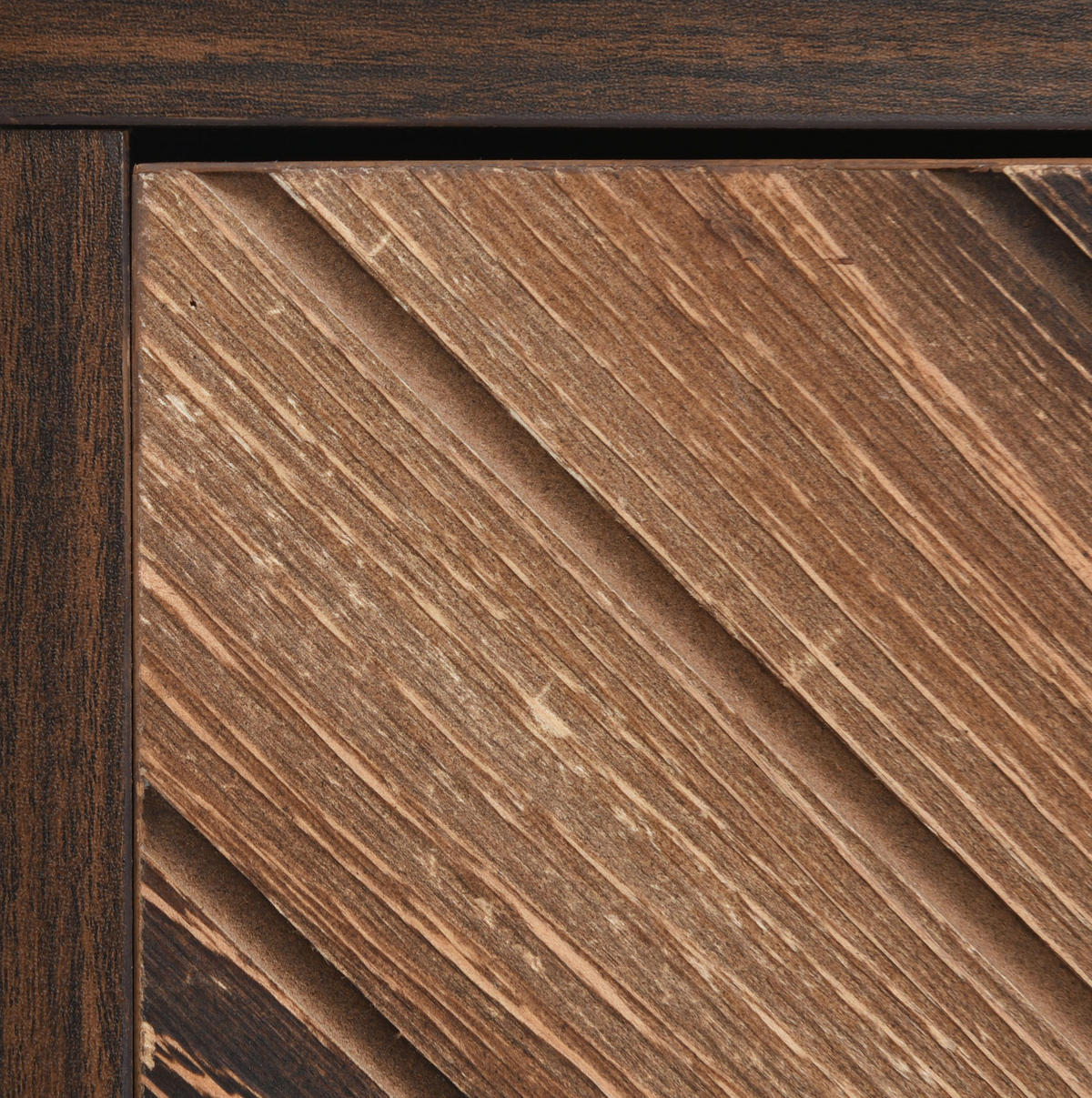 SIDEBOARD mit 3 Türen, Holzoptik mit goldenen Griffen und schwarzen Eisenfüßen, 120/38/76,5 cm,Naturfarben - Naturfarben, Holzwerkstoff (120/38/76.5cm) - Redom