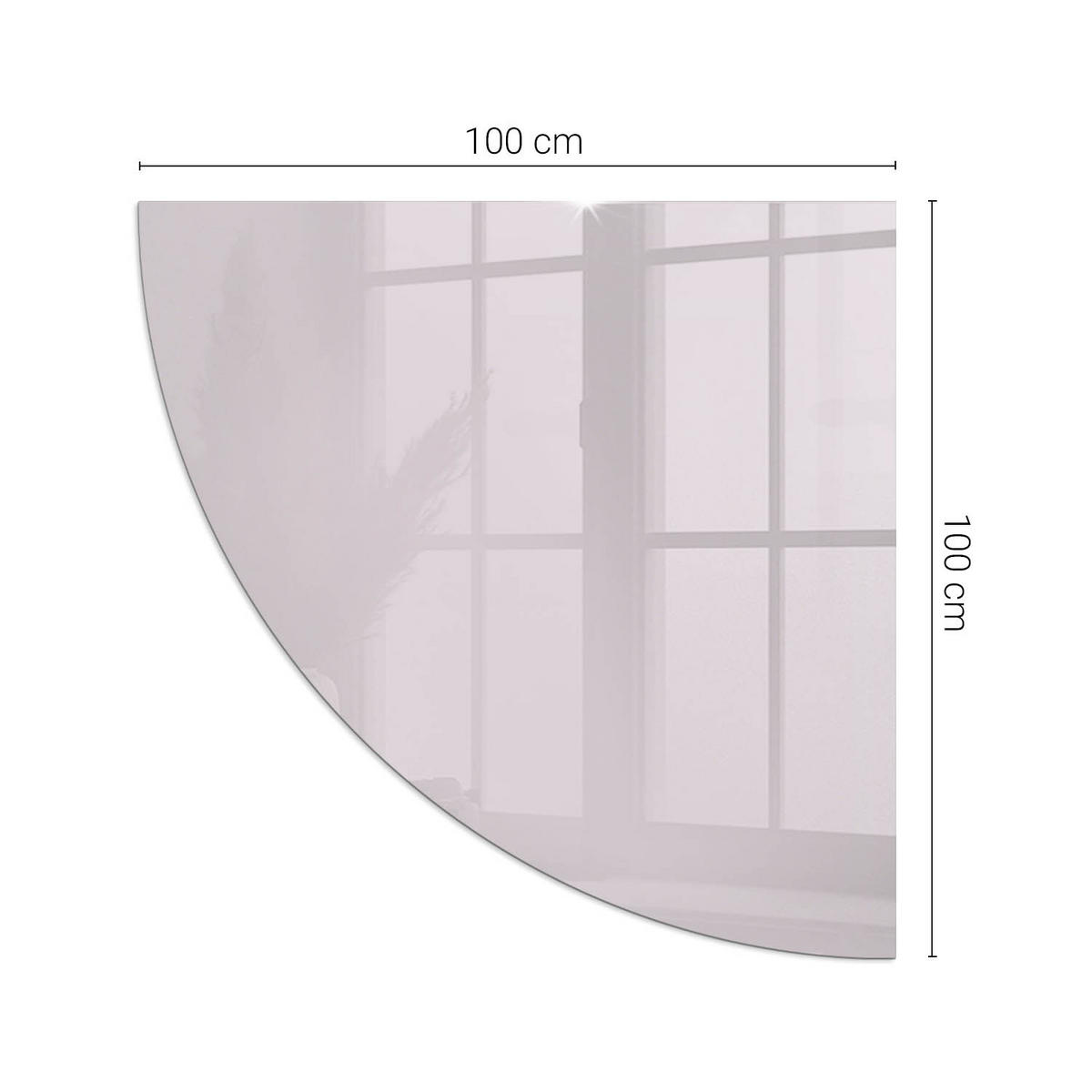 GLASPLATTE für Kamin 100x100 cm Lila - Lila, Glas (100/100/0.4cm) - ArtPrintCave