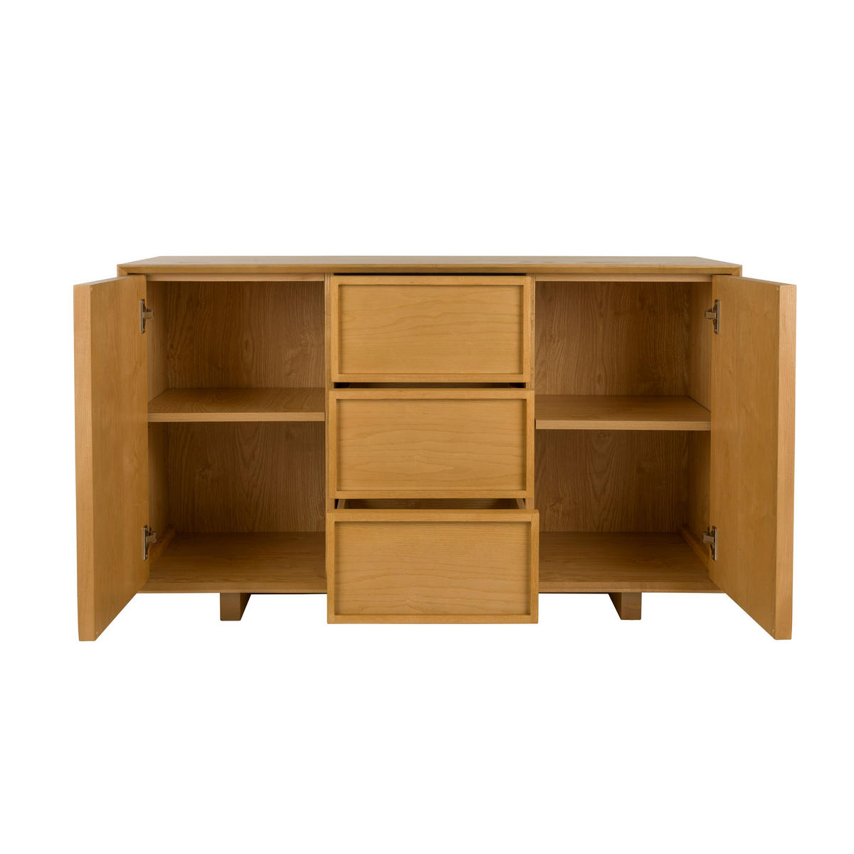 SIDEBOARD Raster Hoch Natur - Naturfarben, Holzwerkstoff (120/70/45cm) - Zuiver