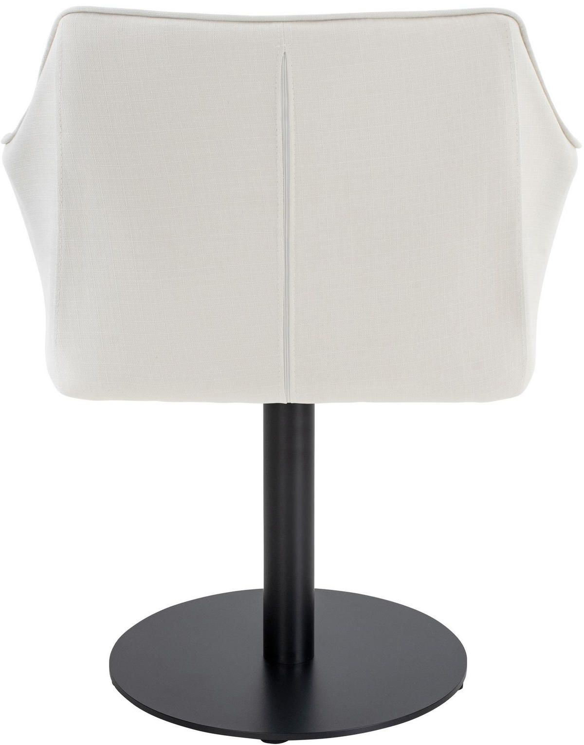 SESSEL Stoff weiß - Schwarz/Weiß, Textil/Metall (64/75/48cm) - CLP