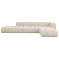 ECKSOFA modulares Sofa Zuvon-L2 - 387x177x70 cm Beige - Beige, Holzwerkstoff/Textil (387/177cm) - ALTDECOR