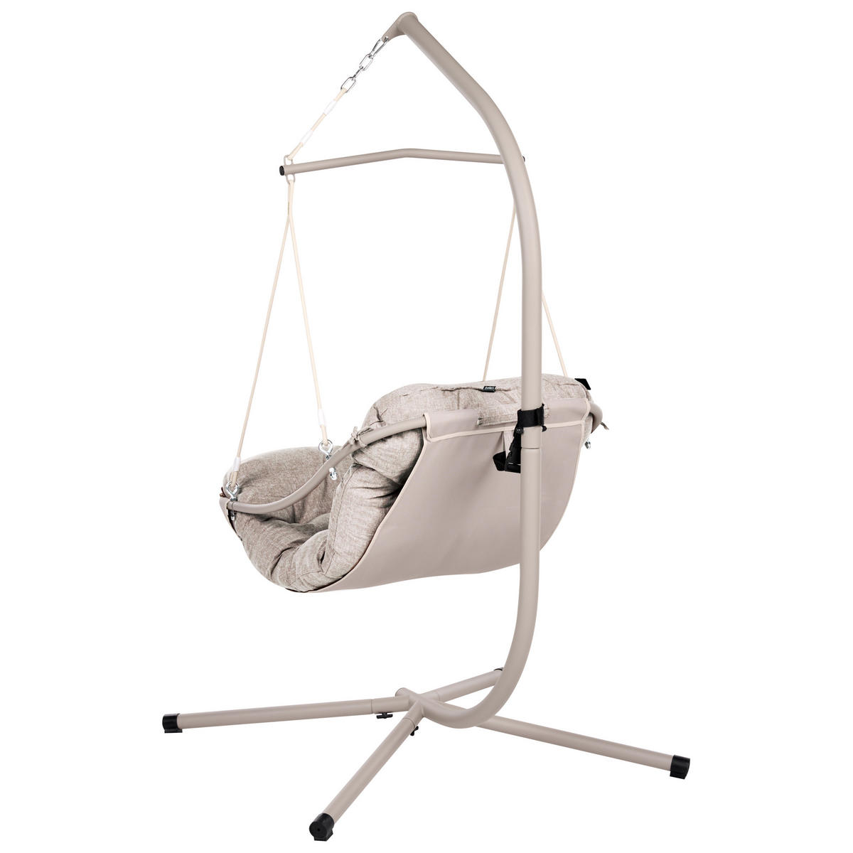 FOTOLIU SUSPENDAT cu cadru metal bej Alghero - bej, material textil (109/195/101cm) - Beliani