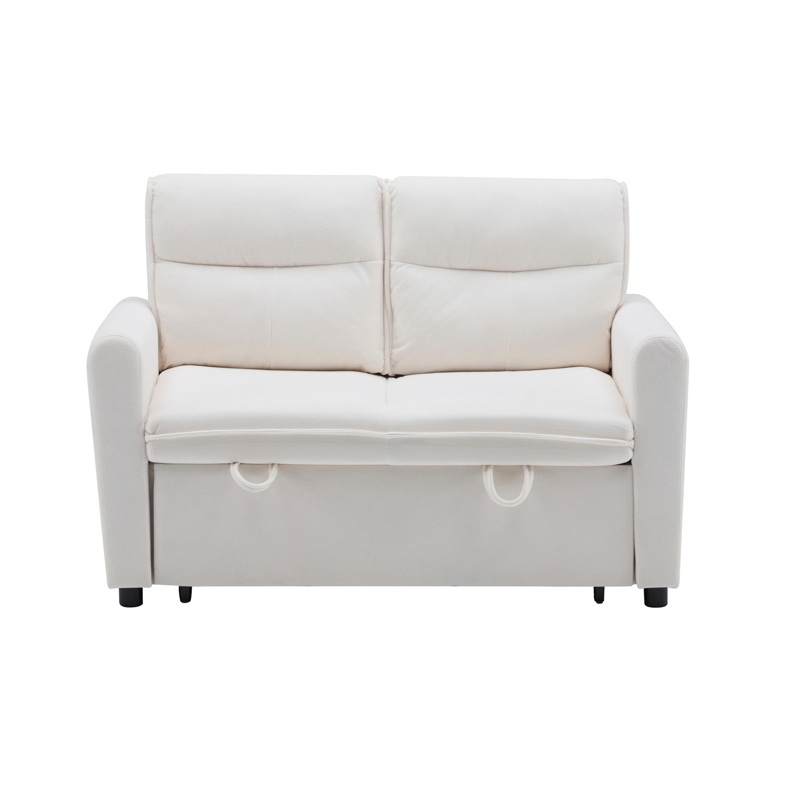 SCHLAFSOFAS mit abnehmbaren Kissen und verstellbarer Rückenlehne - Beige, Holzwerkstoff/Textil (127/87/90cm) - Urban Meuble