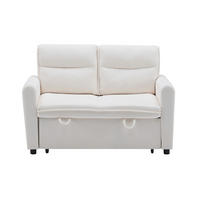 SCHLAFSOFAS mit abnehmbaren Kissen und verstellbarer Rückenlehne - Beige, Holzwerkstoff/Textil (127/87/90cm) - Urban Meuble