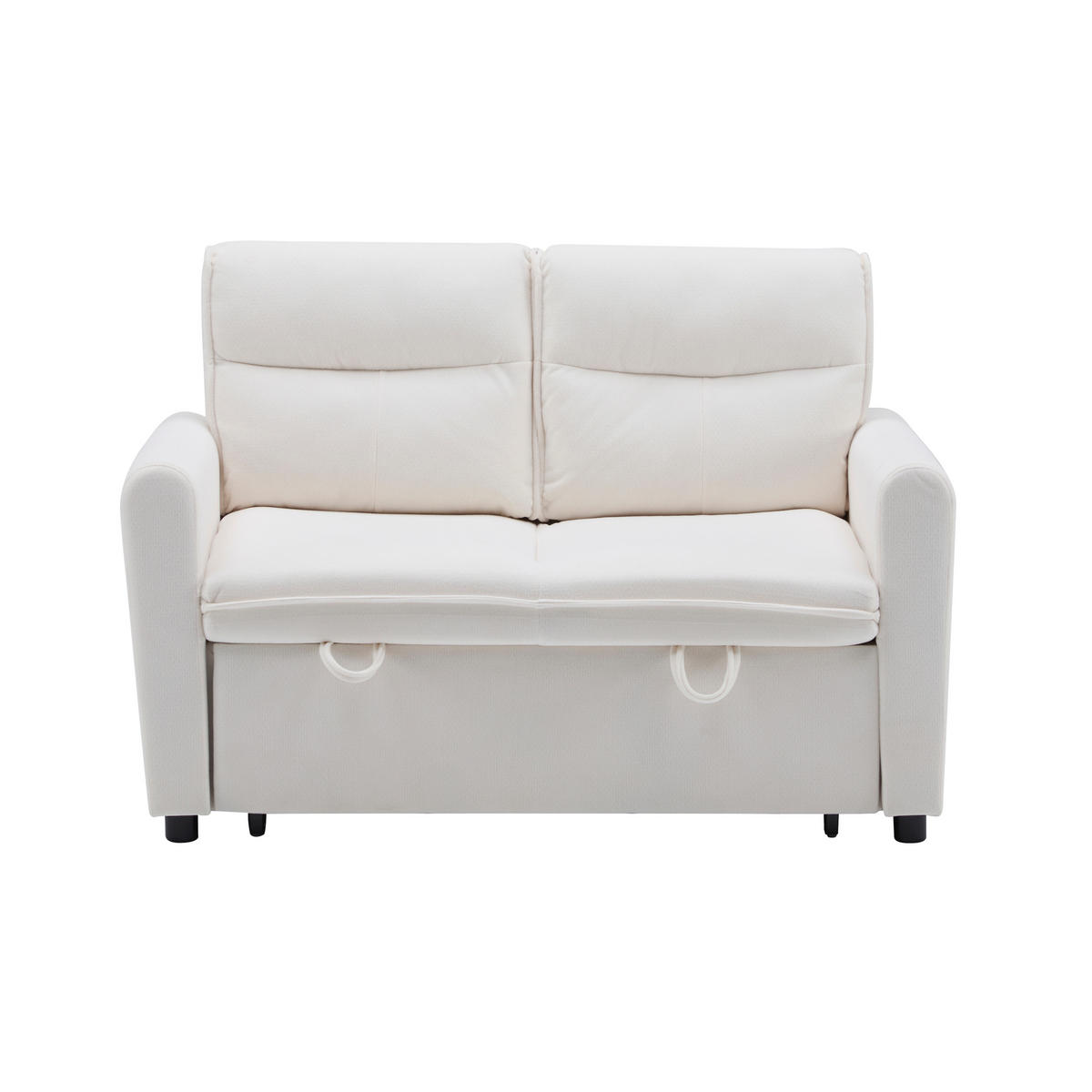 SCHLAFSOFAS mit abnehmbaren Kissen und verstellbarer Rückenlehne - Beige, Holzwerkstoff/Textil (127/87/90cm) - Urban Meuble
