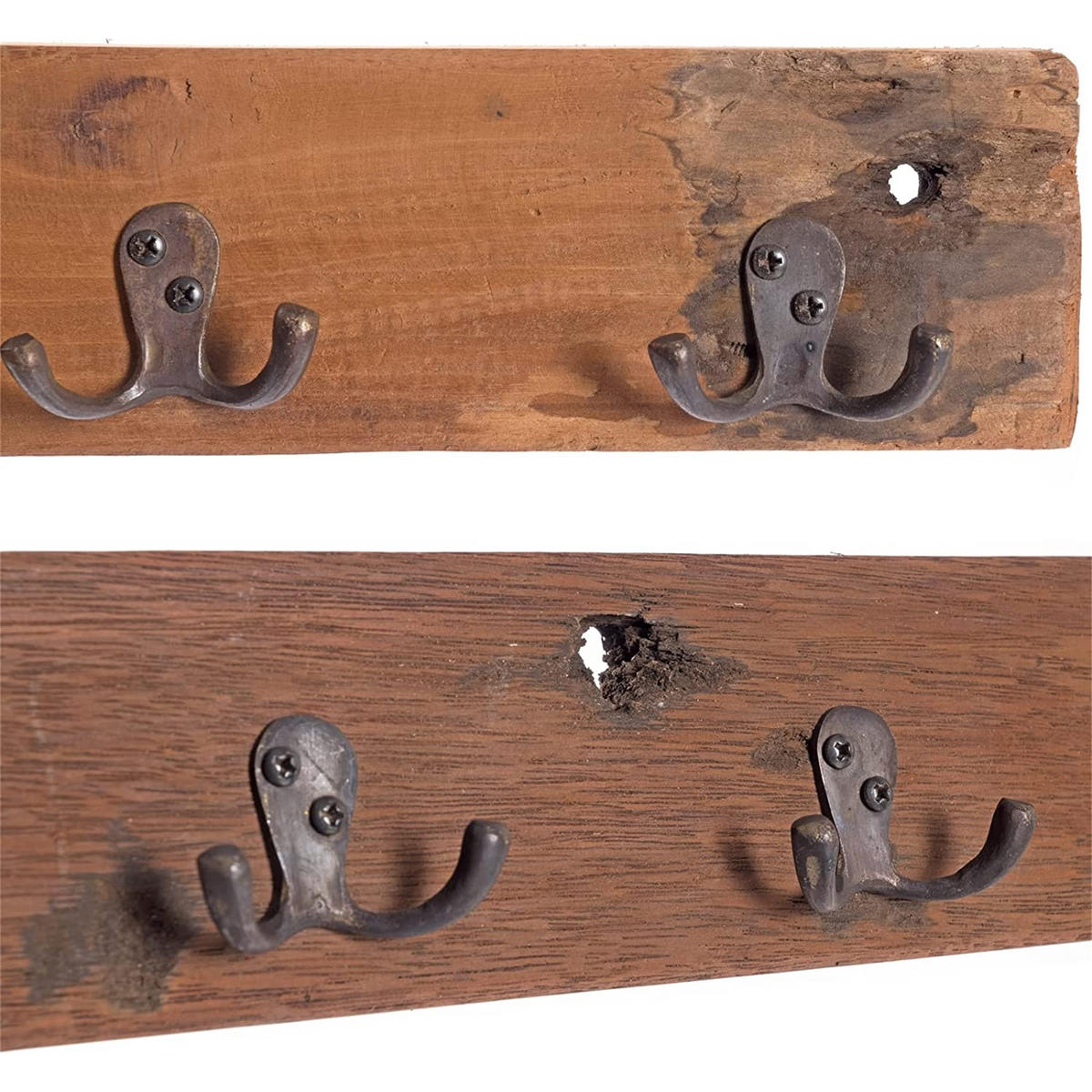 WANDGARDEROBE CASA 60 Recyclingholz naturfarben - Naturfarben, Holz (60/8/5cm) - DESIGN DELIGHTS