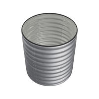 HOCHBEET-PFLANZKASTEN aus verzinktem Stahl in verzinkten Silber Zylindrischen Blumenkasten für Garten Balkon rund langlebig rostfest 80 × 80 × 80 cm - Silberfarben, Metall (80/42/80cm) - Livingandhome