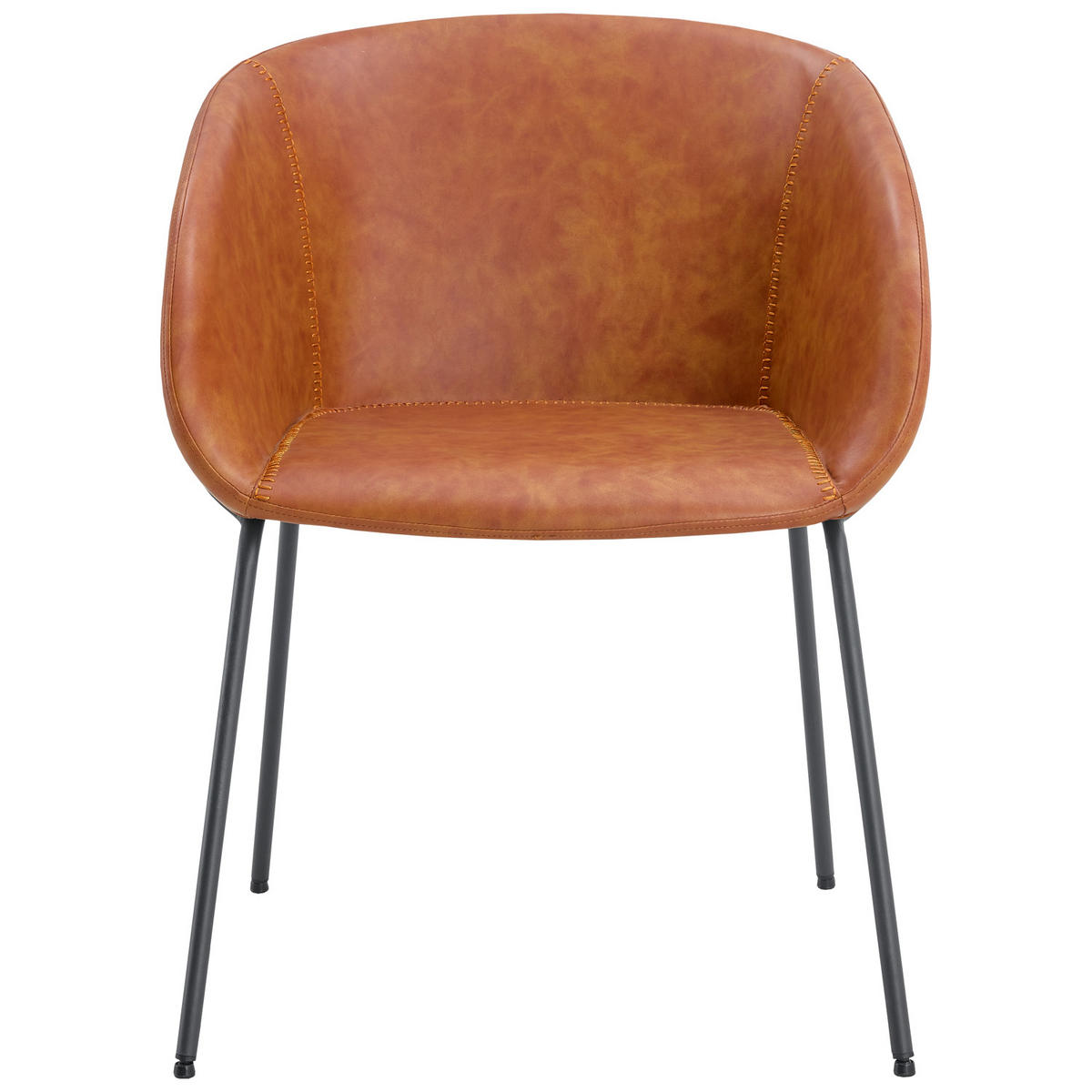 STÜHLE André Cognac 2er-Set - Orange, Kunststoff (57/76/59cm) - Happy Garden