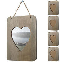 BILDERRAHMEN SHABBY-LOOK herz Grau - Grau, Holz (13/26/2cm) - MCW