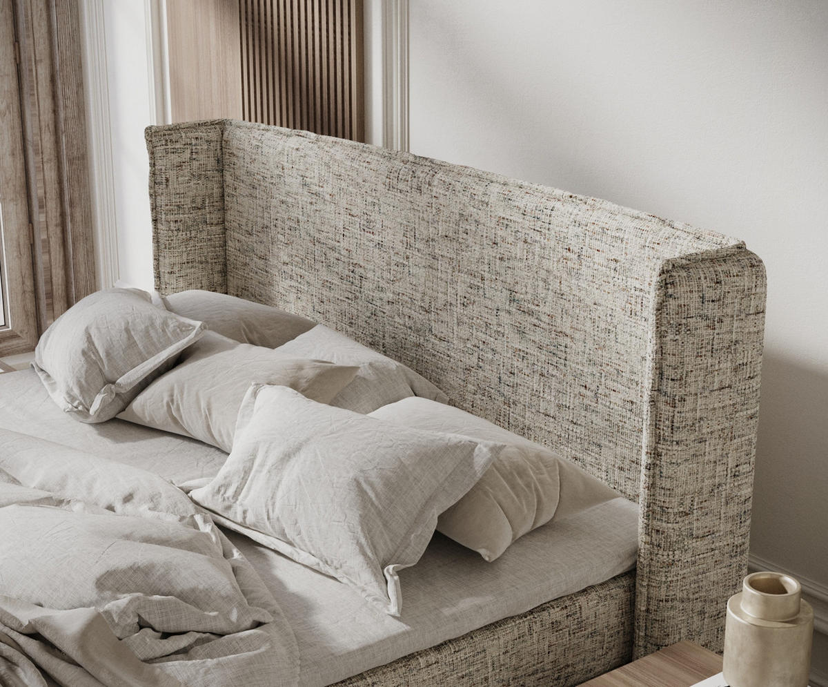 KONTINENTALBETT Ardis Beige 160/200 cm mit Matratze und Topper - Beige/Naturfarben, Holz/Holzwerkstoff (160/200cm) - Maison de Reve