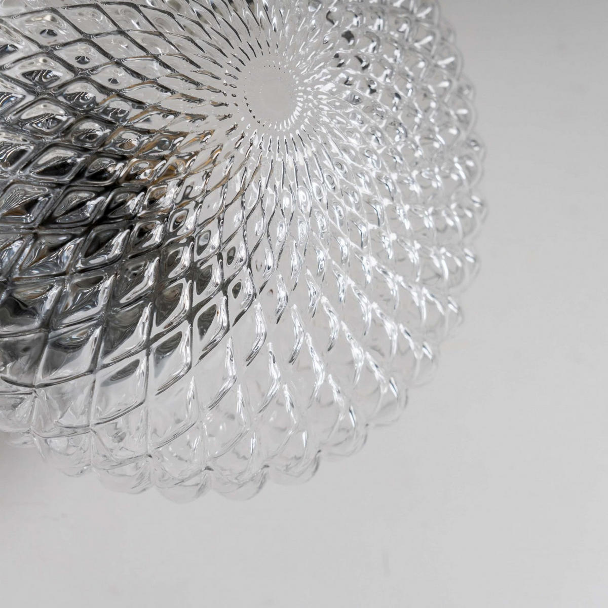 DECKENLEUCHTE Anthemis, Transparent und verchromt, 13.5cm - Transparent, Glas (13/21/13.5cm) - KOSILUM