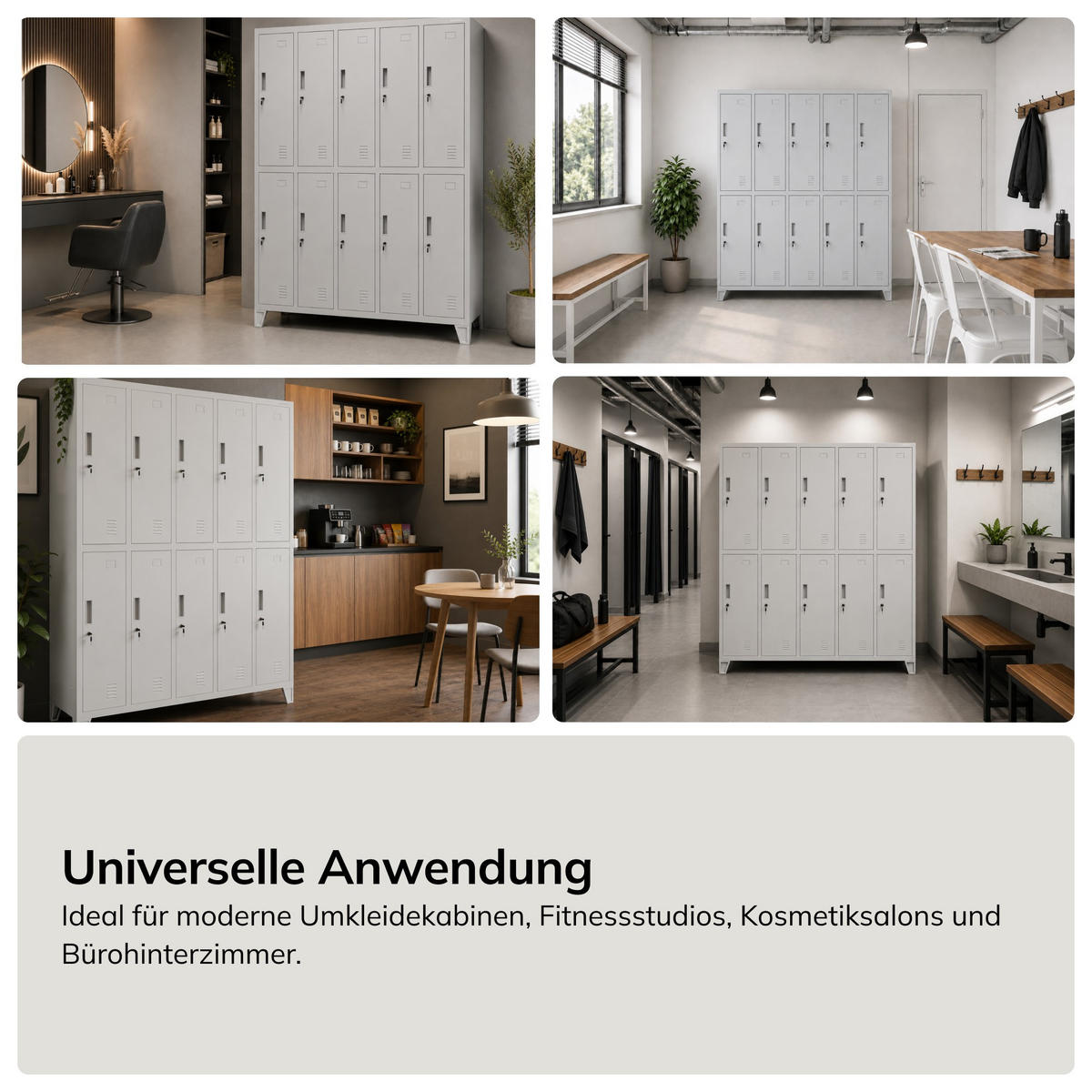 SCHLIESSFACHSCHRANK Bartek - Grau, Metall (136/172/45cm) - Jan Nowak
