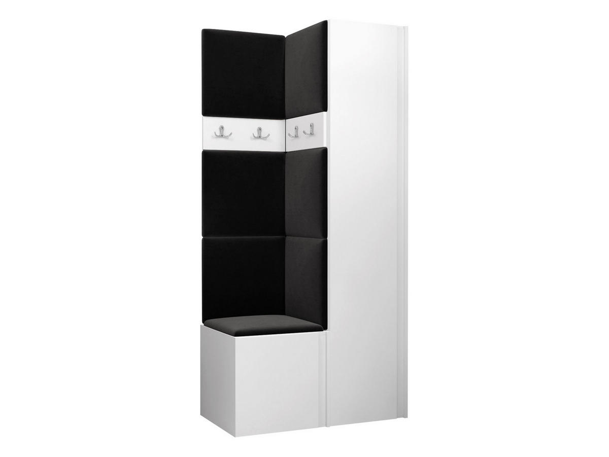 GARDEROBEN-SET Orion XXIV - Anthrazit/Weiß, Holzwerkstoff/Kunststoff (82/186/46cm) - MIRJAN24
