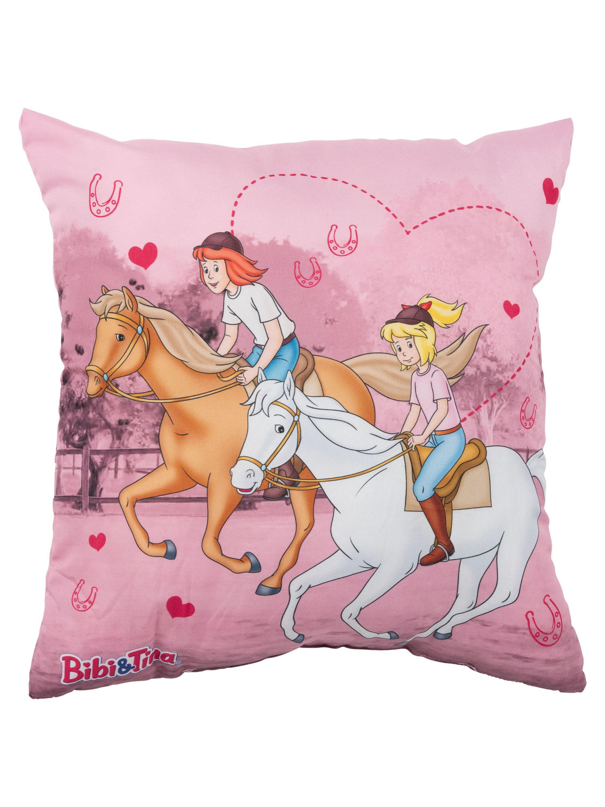 KINDERKISSEN Bibi & Tina Pferde Pink 40 x 40 cm - Pink, Textil (40/40cm) - United Labels