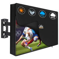 TV Abdeckung 52-55 Zoll Wasserdicht Heavy Duty - Schwarz, Textil (10/1.3/10cm)