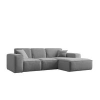 ECKSOFA L-Form Siena Stoff Maloy Grau Rechts - Grau, Holz (266/165cm) - Kaiser Möbel