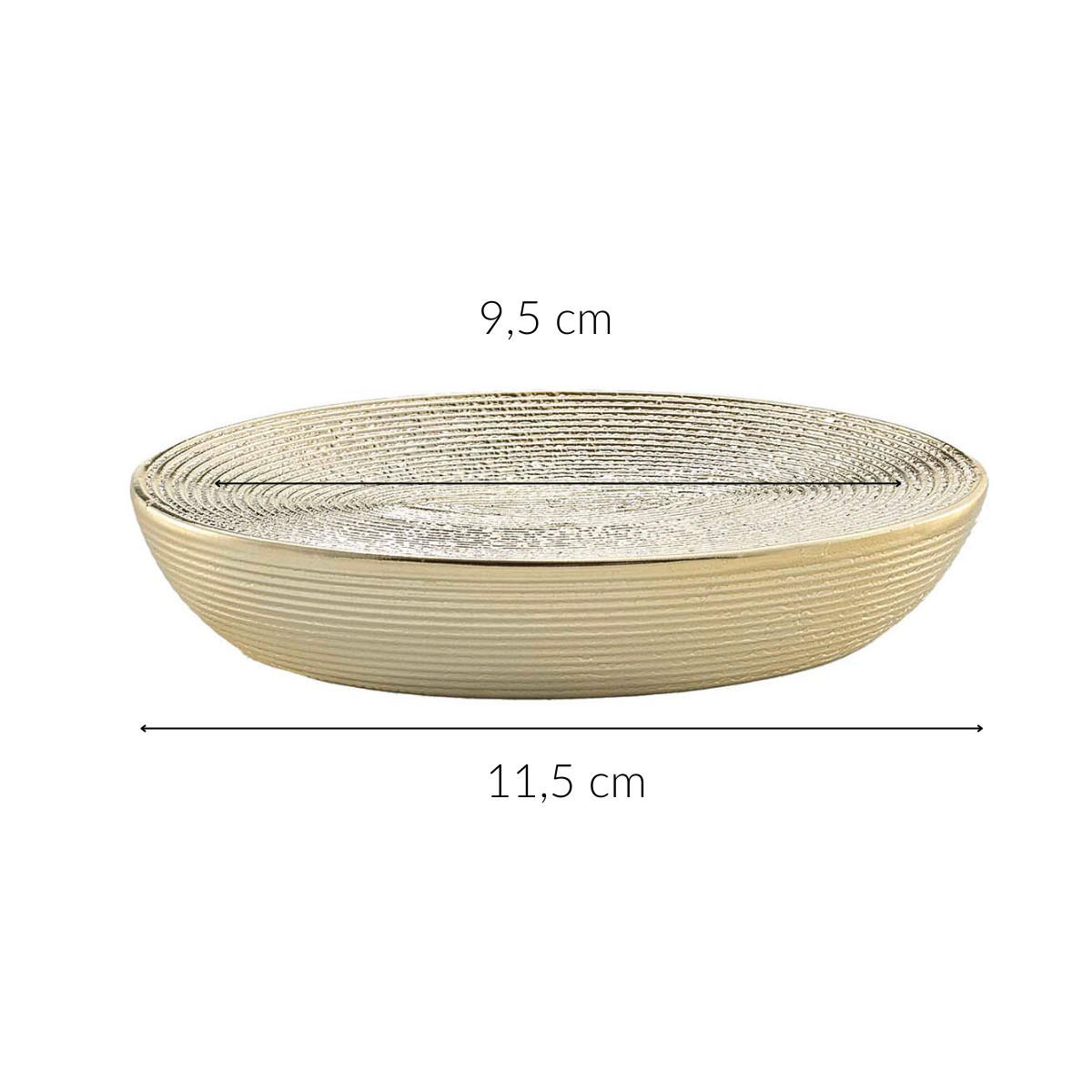 SEIFENSCHALE Tresor 11,5/9,5 cm - Goldfarben, Keramik (9.5/1.1/11.5cm) - Douceur d´intérieur