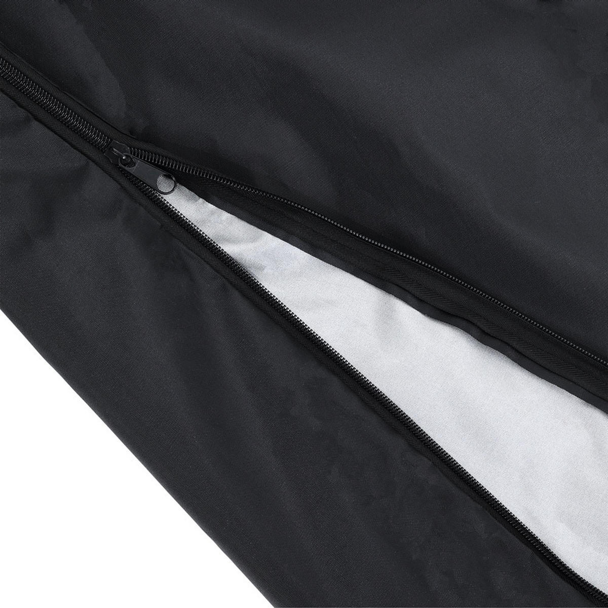 SCHUTZHÜLLE für 2,4 m Ampelschirm aus Oxford-Gewebe mit PVC in Schwarz wasserdicht UV-beständig mit Reißverschluss und Kordelzug 72 × 261 cm - Schwarz, Kunststoff (72/30cm) - Livingandhome