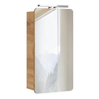 SPIEGELSCHRANK Luton-56 - Braun, Holzwerkstoff (40/75/16cm) - Lomado