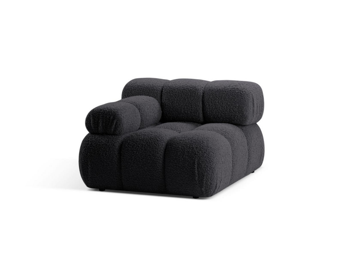 MODUL links Bellis aus Boucle graphit - Graphitfarben, Textil (94/70/94cm) - Micadoni