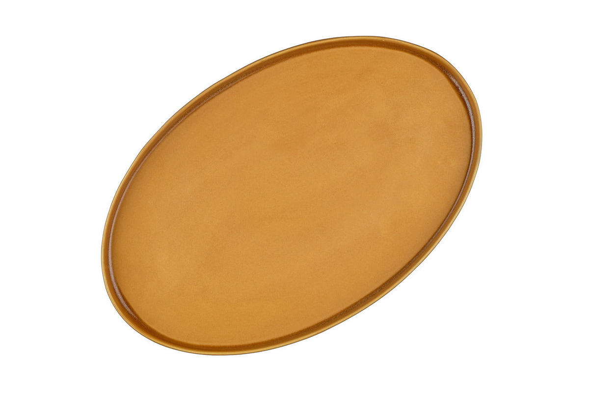 SERVIERPLATTEN Scandi - 3er-Set - Ocre - Gelb, Keramik (1/1/1cm) - Björn