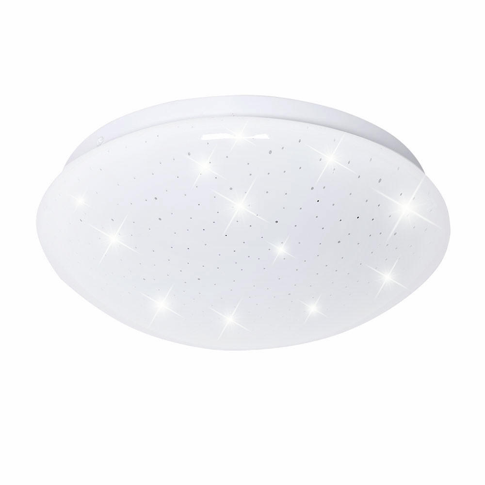 LED DECKENLEUCHTE Rund Weiß Sterneneffekt - Weiß, Metall (21.5/7.8/7.8cm)