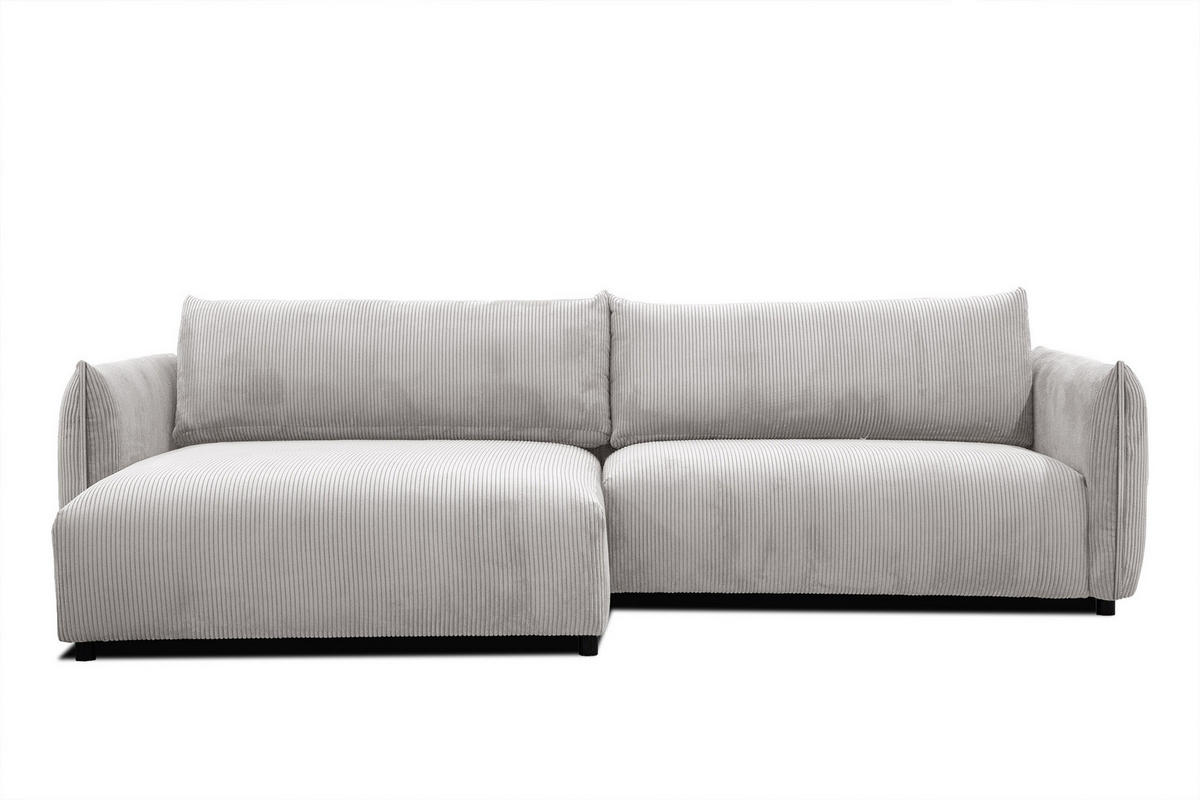 ECKSOFA TAUER 5-Sitzer, weiß - Schwarz/Weiß, Holzwerkstoff/Kunststoff (174/292cm) - Courtois Laville