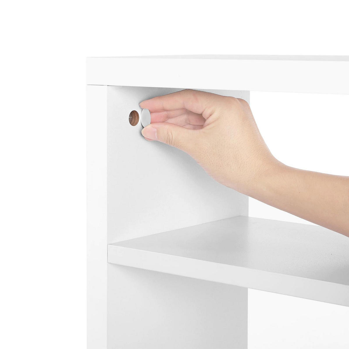 BÜCHERREGAL WÜRFELREGAL - Weiß, Holzwerkstoff (24/106/50cm) - Hansiro