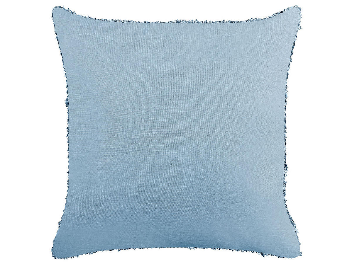 DEKOKISSEN 2er-Set Blau 45/45 cm Rhoeo - Blau, Naturmaterialien/Textil (45/45cm) - Beliani