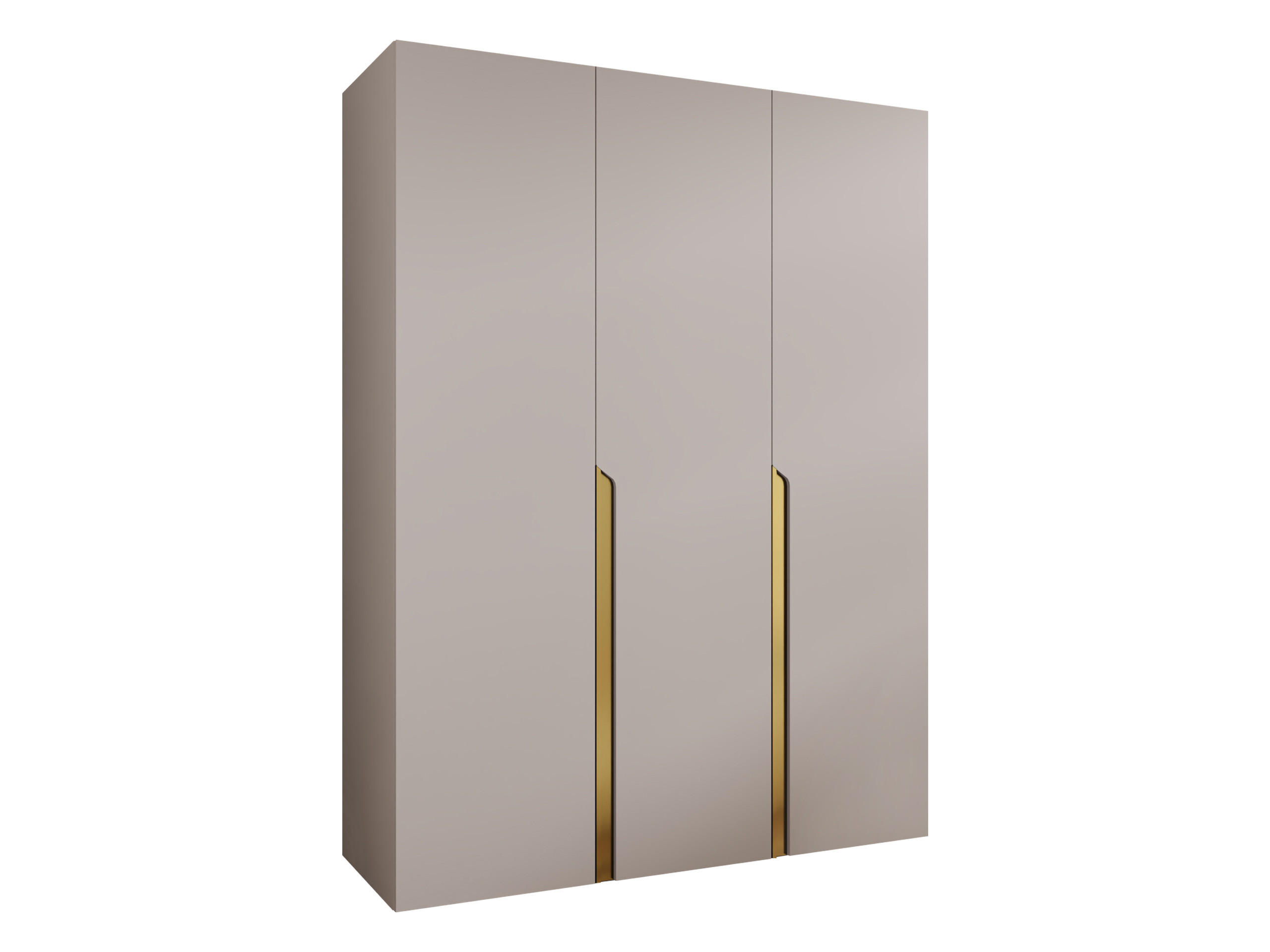 DREHTÜRENSCHRANK Mila I 150 - Kaschmir/Goldfarben, Holzwerkstoff/Kunststoff (150/202/52cm) - MIRJAN24