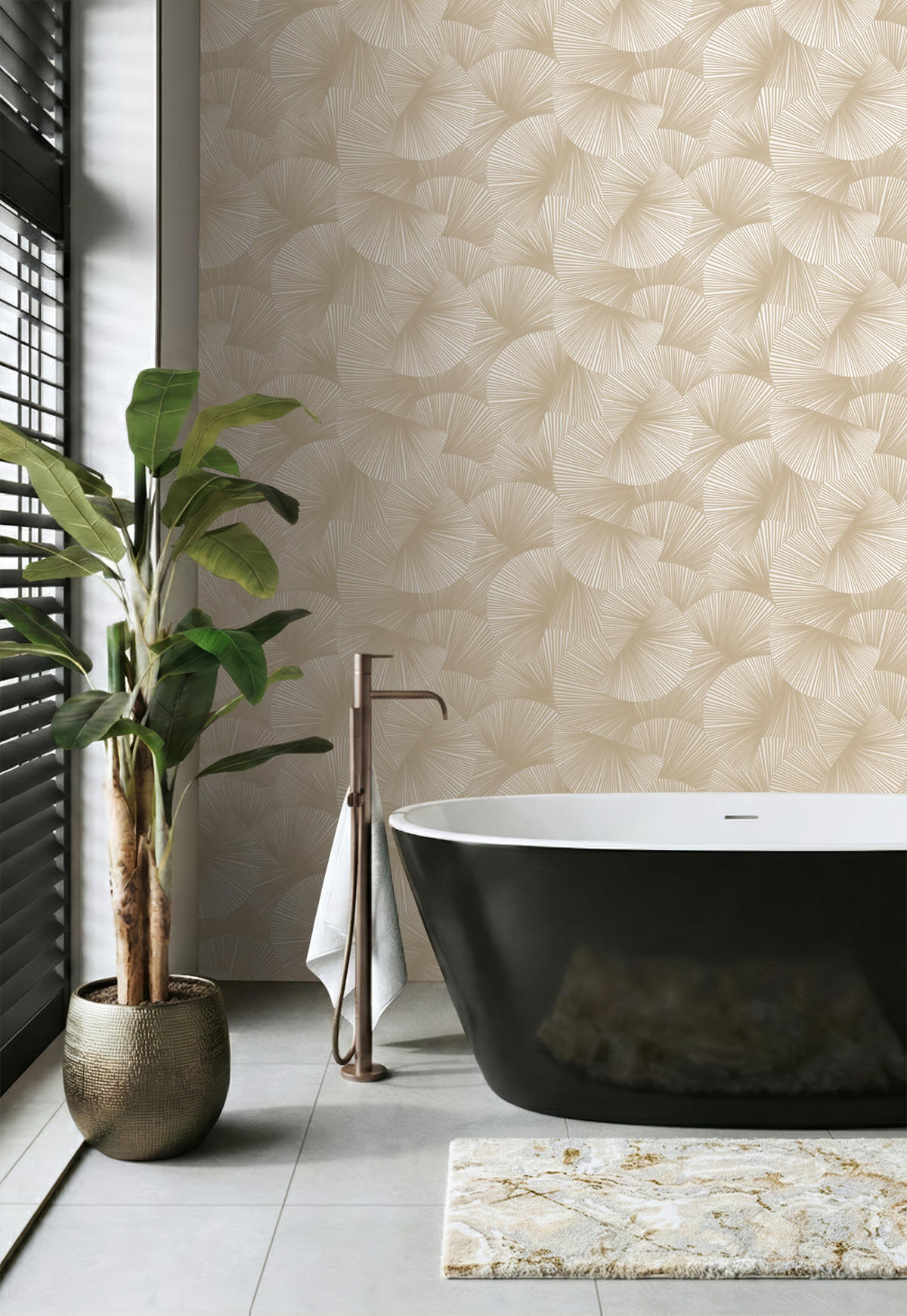 TAPETE 3D-Muster 0.53 x 10.05 m - Beige, Papier (53/1000cm) - Origin Wallcoverings
