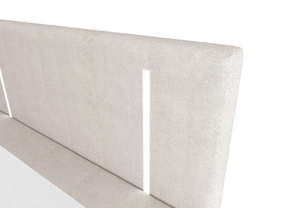 BOXBETT ONO mit Matratze H3, Bonell und Topper 160x200 CURIO 02 - Beige, Textil (160/200cm) - Bedante