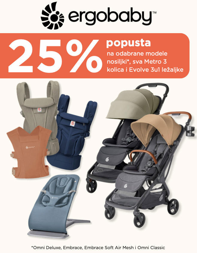 25% na baby nisiljke, kolica i njihalice