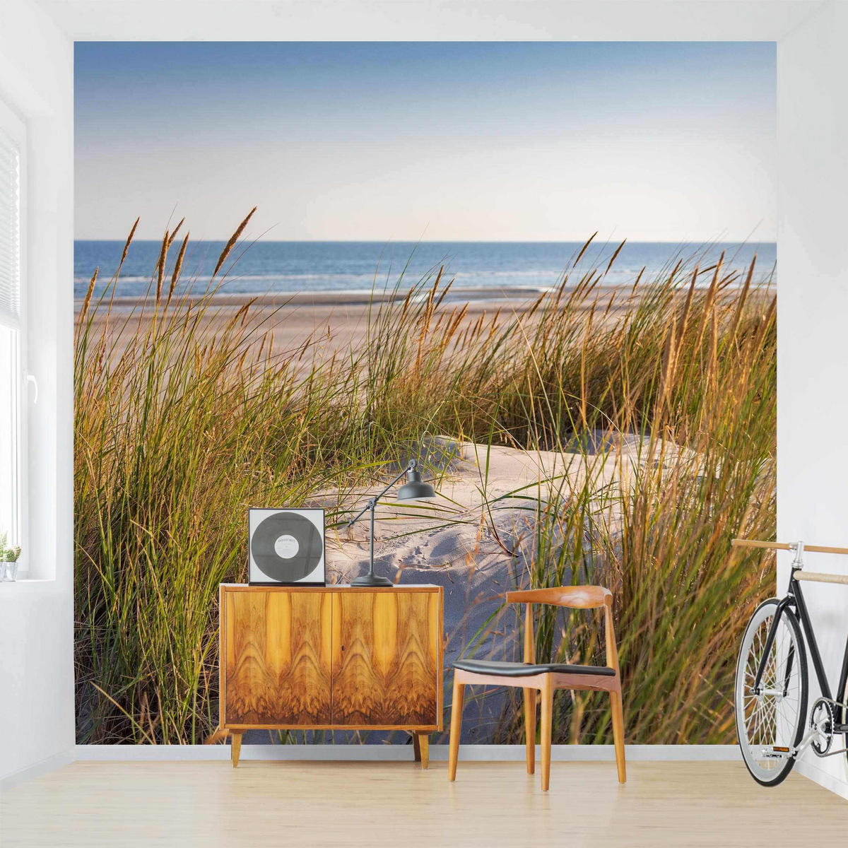 FOTOTAPETE Stranddüne am Meer 288/288 cm - Eichefarben, Papier (288/288cm) - Bilderwelten