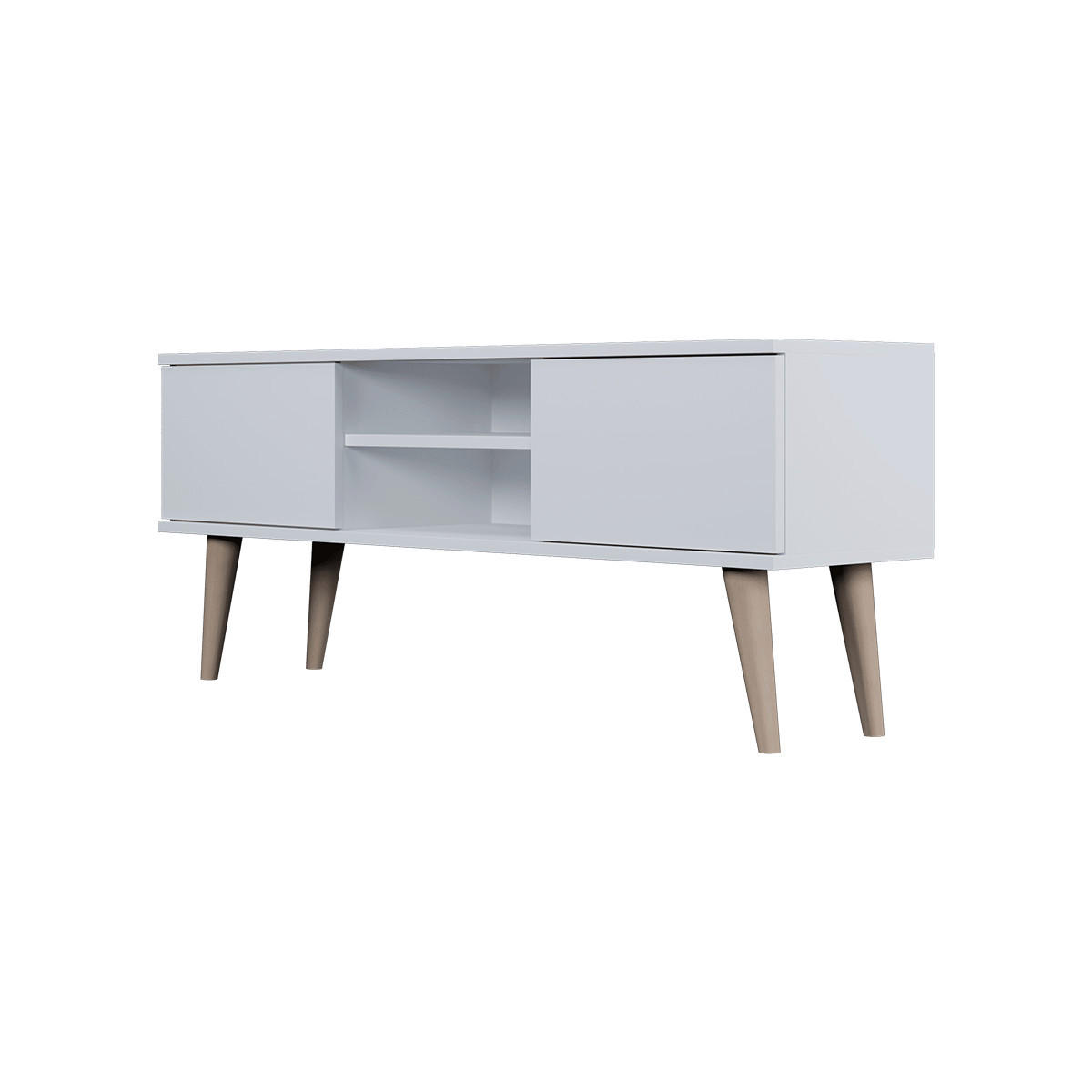 TV STOLEK Bílá - bílá, kompozitní dřevo (120/35/55cm) - Petits-meubles