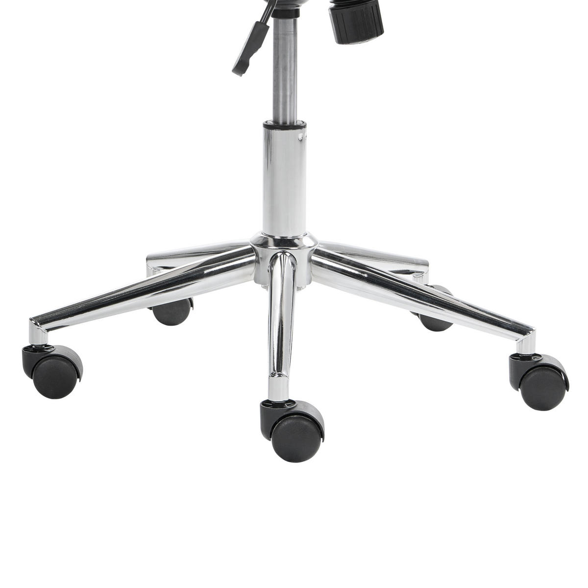 BÜROSTUHL Cord Hellbeige Wellston - Beige/Silberfarben, Textil/Metall (55/80/55cm) - Beliani